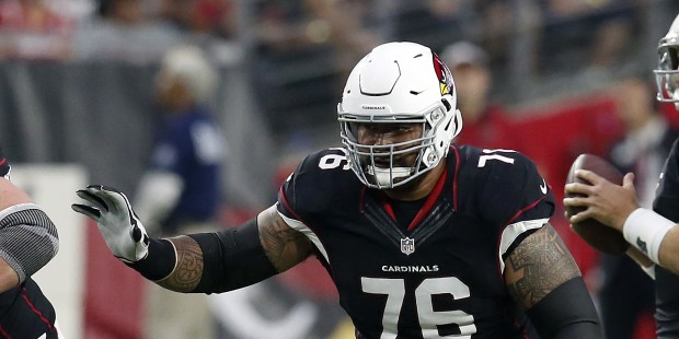 Arizona Cardinals guard Mike Iupati (76) during an NFL football game against the St. Louis Rams, Su...