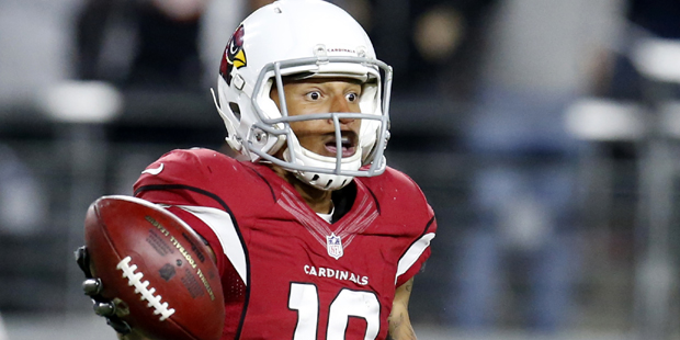 Arizona Cardinals wide receiver Brittan Golden (10) in the first half during an NFL football game, ...