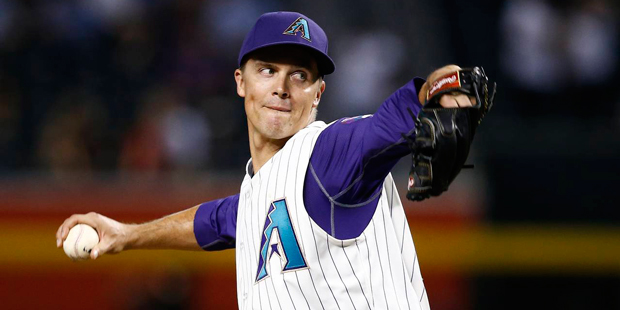 Arizona Diamondbacks' Zack Greinke throws a pitch against the Pittsburgh Pirates during the eighth ...