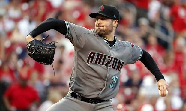 Arizona Diamondbacks starting pitcher Robbie Ray throws during the second inning of a baseball game...