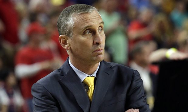 Arizona State head coach Bobby Hurley during the first half of an NCAA college basketball game agai...