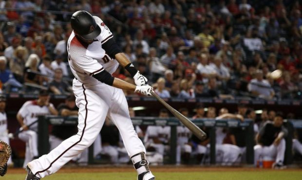 Arizona Diamondbacks' J.D. Martinez connects for a home run against the San Francisco Giants during...