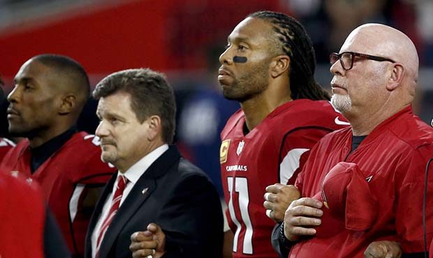 From left; Arizona Cardinals cornerback Patrick Peterson, president Michael Bidwill, wide receiver ...