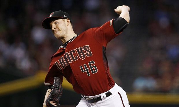 Arizona Diamondbacks' Patrick Corbin throws a pitch against the Miami Marlins during the first inni...