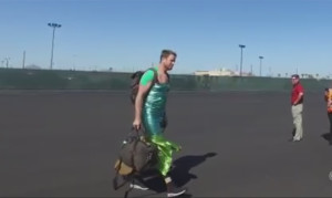 Carson Palmer loses QB bucket challenge, wears mermaid outfit