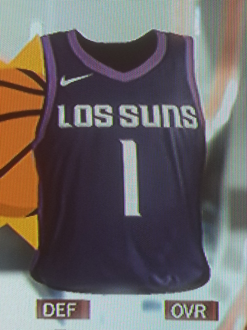 Video game appears to leak image of fifth Phoenix Suns jersey