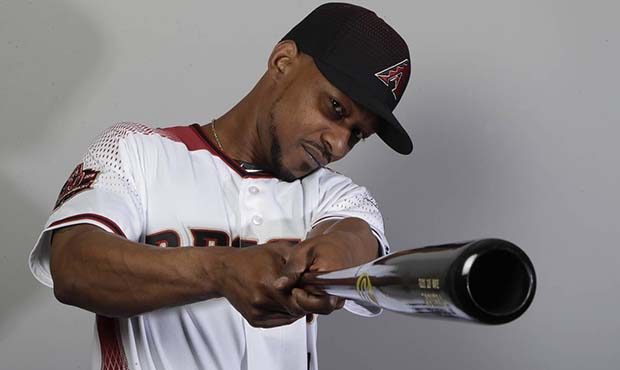 Arizona Diamondbacks outfielder Jarrod Dyson poses during photo day at the team's training facility...