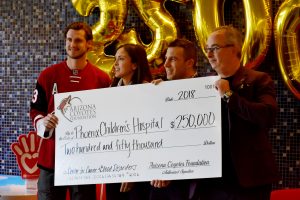 Check please: Phoenix Children’s Hospital grateful for $250,000 from Arizona Coyotes Foundation