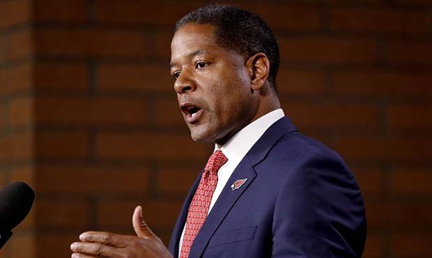 New Arizona Cardinals NFL football head coach Steve Wilks speaks, Tuesday, Jan. 23, 2018, after bei...