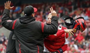 D-backs' Lovullo ejected, argument with umpire sparks benches clearing