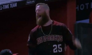 Archie Bradley ejected from bench after arguing check swing