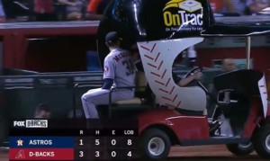 D-backs bullpen cart finally carries a player for the first time this season
