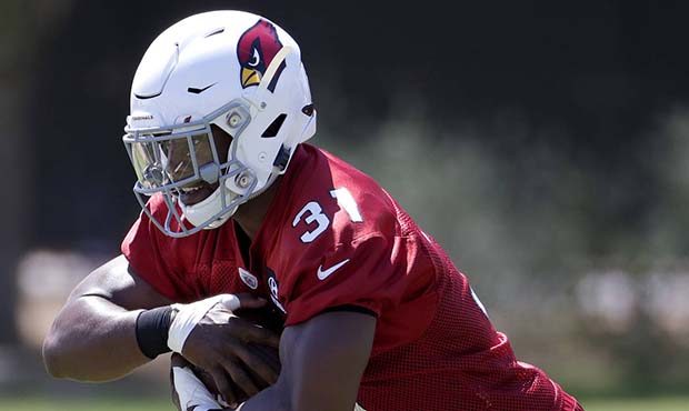 Arizona Cardinals' David Johnson (31) runs during an organized team activity at the NFL football te...