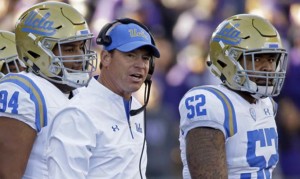 Knocks on QB Josh Rosen bothered his UCLA coach, Jim Mora