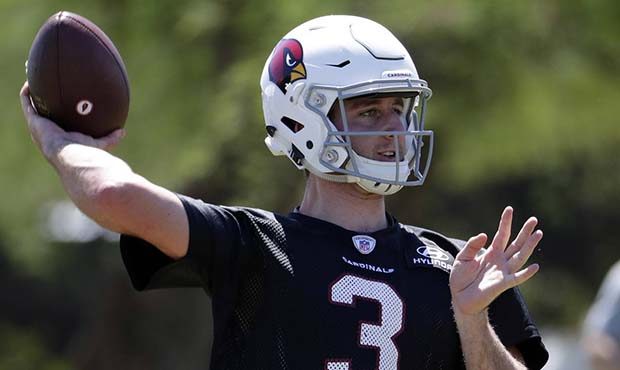 Arizona Cardinals quarterback Josh Rosen (3) throws during the NFL team's organized team activity W...
