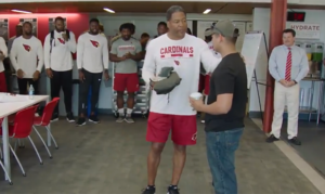 Cardinals honor kitchen staffer ahead of deployment with National Guard
