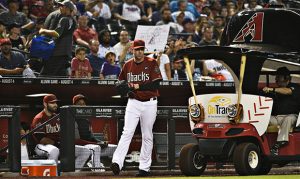 A D-backs reliever finally took the bullpen cart at Chase Field