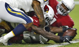 Cardinals rookie Chase Edmonds makes solid but short debut