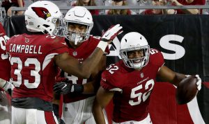 Arizona Cardinals linebacker Jeremy Cash injures knee, carted off field