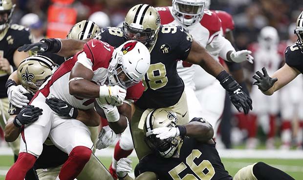 Arizona Cardinals running back David Johnson (31) carries in the first half of an NFL preseason foo...