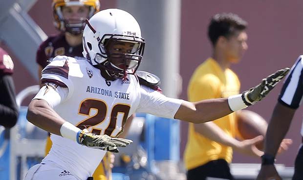 Arizona State linebacker Khaylan Thomas (20) during a spring NCAA college football game Saturday, A...