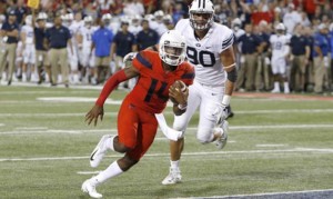 Sumlin: Arizona must do more to help QB Tate as a runner vs. Houston