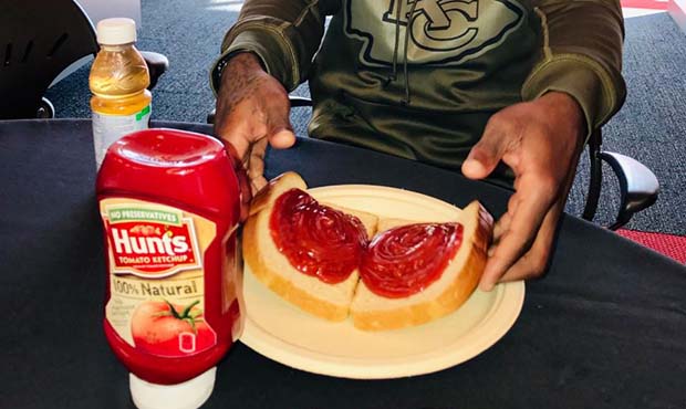 The #PatMahomesChallenge means putting ketchup on stuff