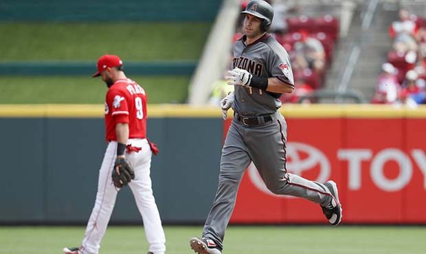 Arizona Diamondbacks' Paul Goldschmidt runs the bases after hitting a two-run home run off Cincinna...