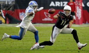 Record-setting Larry Fitzgerald praises young WRs in loss to Lions