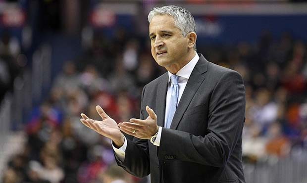Phoenix Suns head coach Igor Kokoskov gestures during the second half of an NBA basketball game aga...
