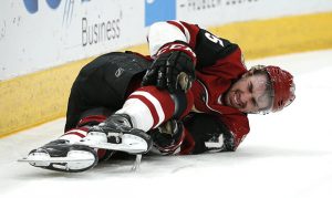 Arizona Coyotes defenseman Kyle Capobianco done for season