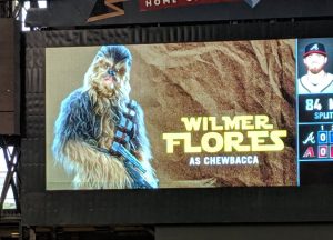 Wilmer Flores as Chewbacca is the highlight of D-backs Star Wars Night