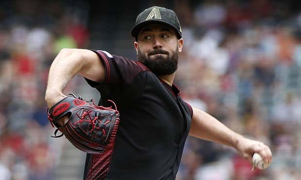 Arizona Diamondbacks starting pitcher Robbie Ray throws against the San Francisco Giants during the...