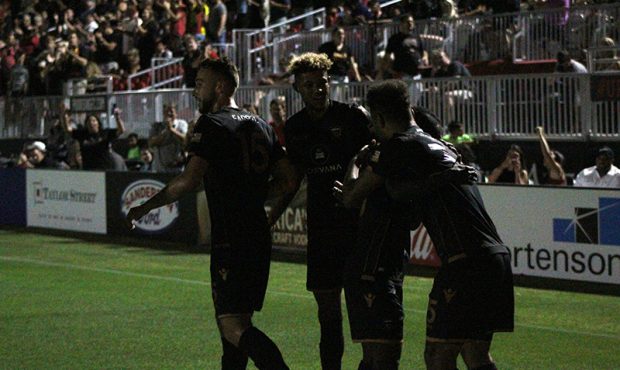 Andrew Wheeler-Omiunu got his first goal for Rising as part of the team’s 5-0 victory over Tulsa ...