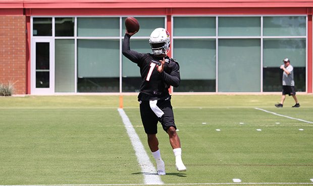 Arizona Cardinals QB Kyler Murray goes through drills during the team’s minicamp on Tuesday, June...