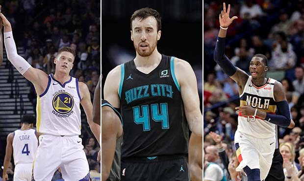Free agent forwards Jonas Jerebko, Frank Kaminsky and Cheick Diallo. (AP photos)...