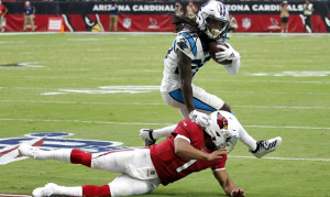 Murray's 3rd quarter interception bodes trouble against Carolina
