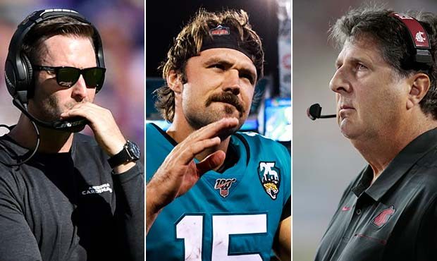 From left to right, Cardinals coach Kliff Kingsbury (AP), Jaguars quarterback Gardner Minshew (Gett...