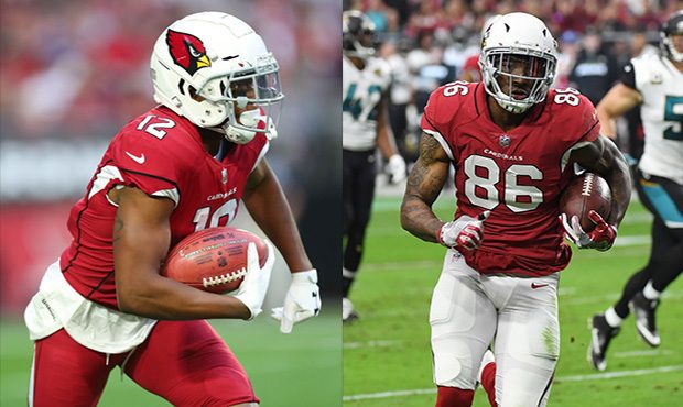 Pharoh Cooper (12) (Photo by Leon Bennett/Getty Images), Ricky Seals-Jones (86) (Photo by Norm Hall...
