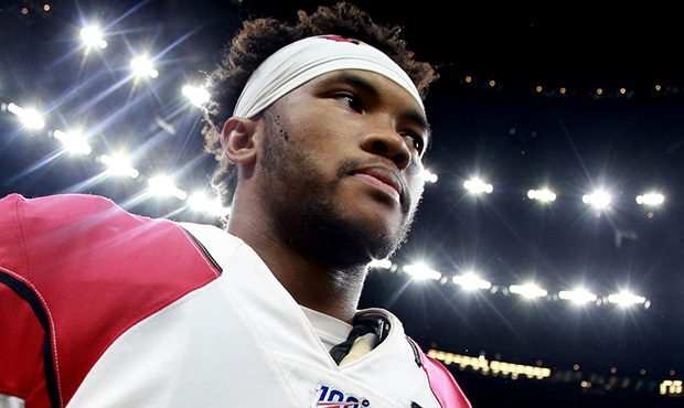 NEW ORLEANS, LOUISIANA - OCTOBER 27: Kyler Murray #1 of the Arizona Cardinals walks off the field a...