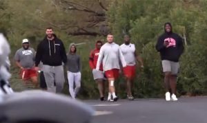 Cardinals offensive linemen receive motorized scooters as gifts