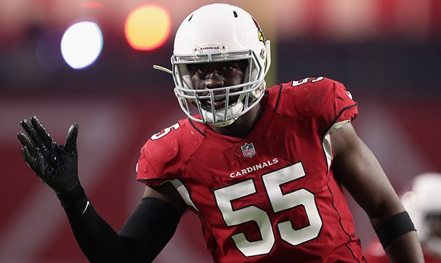 GLENDALE, AZ - DECEMBER 03:  Outside linebacker Chandler Jones #55 of the Arizona Cardinals during ...