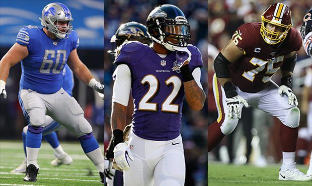 Graham Glasgow (Photo by Gregory Shamus/Getty Images), Jimmy Smith (Photo by Rob Carr/Getty Images)...
