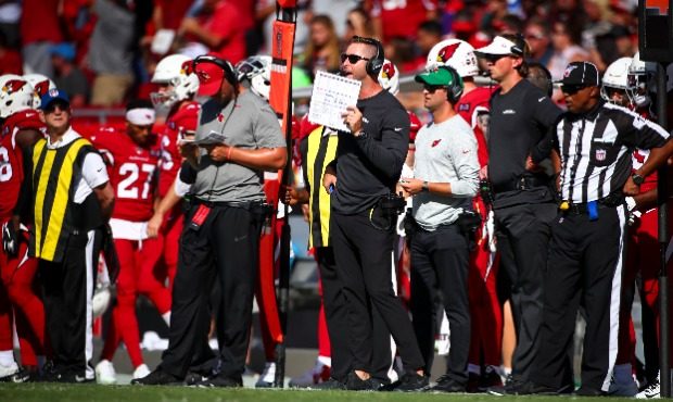 TAMPA, FL - NOVEMBER 10: Head coach Kliff Kingsbury of the Arizona Cardinals on the sidelines durin...