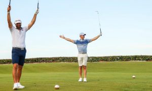 McIlroy, Johnson raise $1.85M for charity in Driving Relief skins match
