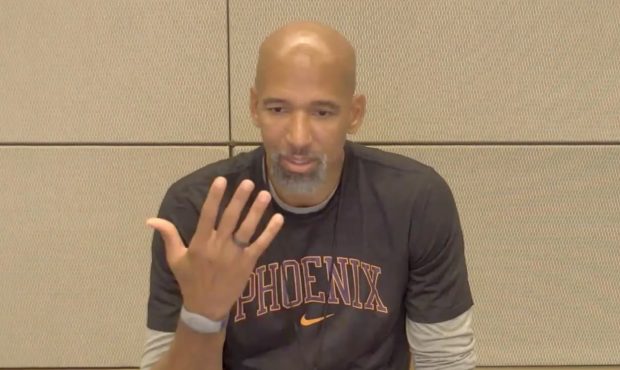 Phoenix Suns head coach Monty Williams from the NBA bubble Friday in Orlando, Fla. (Screenshot)...