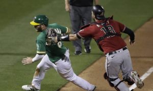 Diamondbacks offense fizzles, winning streak ends at 6 with loss to A's
