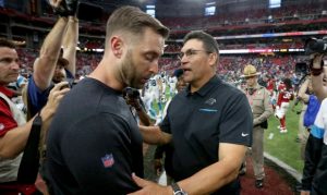 Kliff Kingsbury, Ron Rivera share anxiety over Kyler vs. WFT D-line