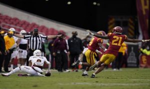 Daniels and Trayanum's rushing game stand out in 28-27 loss to USC