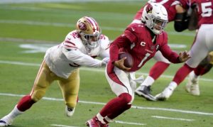 Kyler Murray takes hit, 49ers run all over to tank Cardinals' playoff hopes